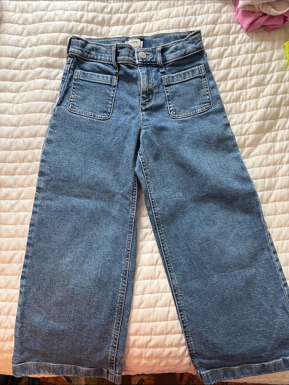 Crewcuts Kids Wide-Leg Blue Denim Jeans